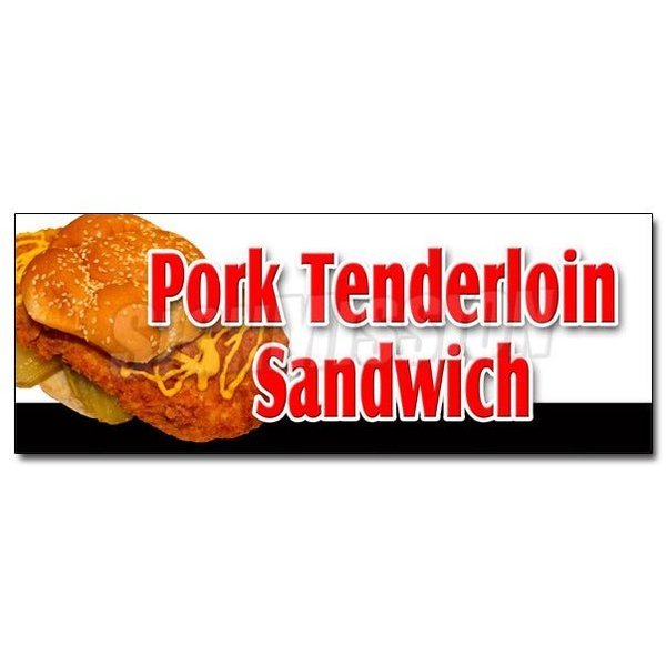 Signmission PORK TENDERLOIN SANDWICH DECAL sticker deep fried sandwich breaded, D-12 Pork Tenderloin Sandwich D-12 Pork Tenderloin Sandwich